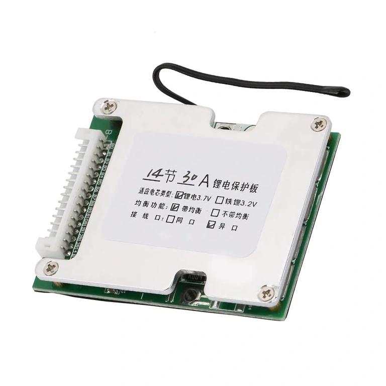 Išmanioji BMS 14S 52V 30A grandinė su apsauga nuo perkrovos ir išsikrovimo