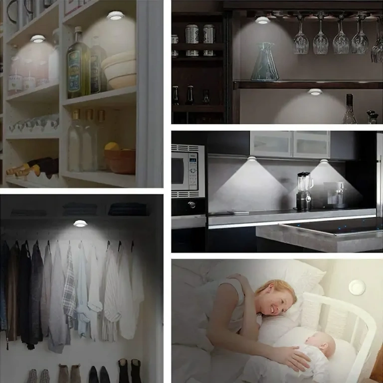 LED taškai dekoratyviam apšvietimui svetainėje, koridoriuje ar spintose