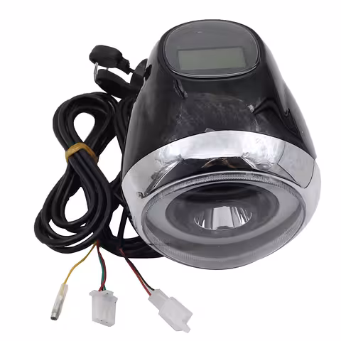 Citycoco Harley 60V elektrinio motorolerio priekinis žibintas su LCD ekranu, LED šviesa ir elektriniu kontaktu