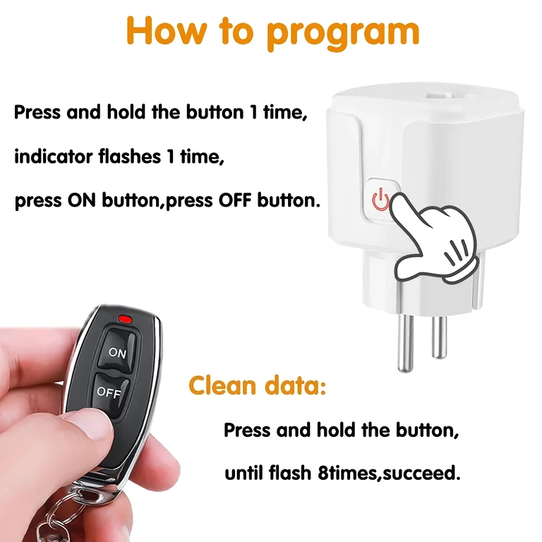 Lengvas RF433 lizdo montavimas, plug & play