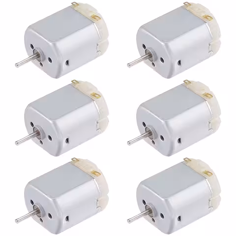 Rinkinys 6 vnt.: Mini DC 130 3V–6V variklis robotams, ventiliatoriams ir DIY projektams
