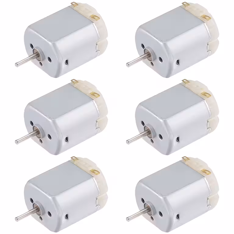 Rinkinys 6 vnt.: Mini DC 130 3V–6V variklis robotams, ventiliatoriams ir DIY projektams