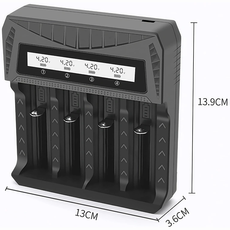 Kompaktiško ir nešiojamo 18650 įkroviklio dizainas