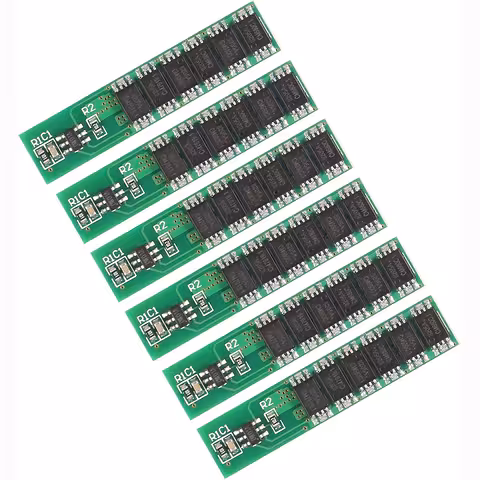 Rinkinys 6 vnt. – 1S 18650 3.7V 10A BMS modulis su pilna apsauga