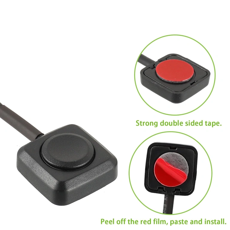 Mini mygtuko nugarėlė su dvipuse lipnia juosta montavimui