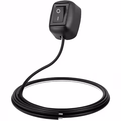 Automobilio/motociklo ON/OFF mygtukas su matomu montavimu – 12V/24V DC jungiklis, 10A peak, kabelis 60cm