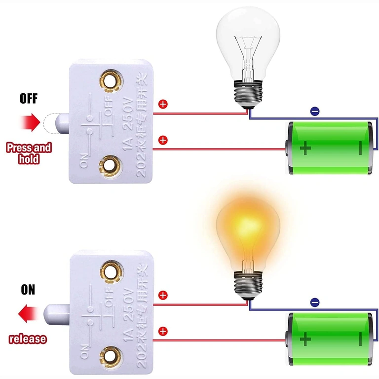 Spintelės jungiklio jungimo pavyzdys