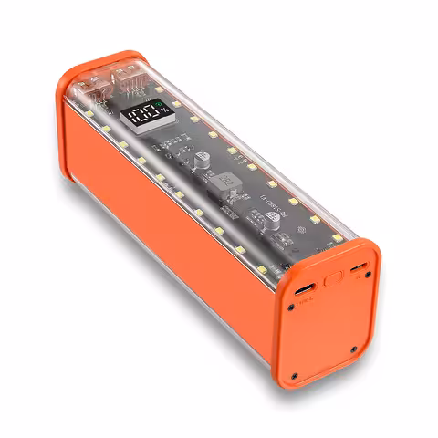 Power Bank dėklas 8 × 18650 akumuliatoriams su PD & QC 22.5W – greito įkrovimo USB-C dėklas