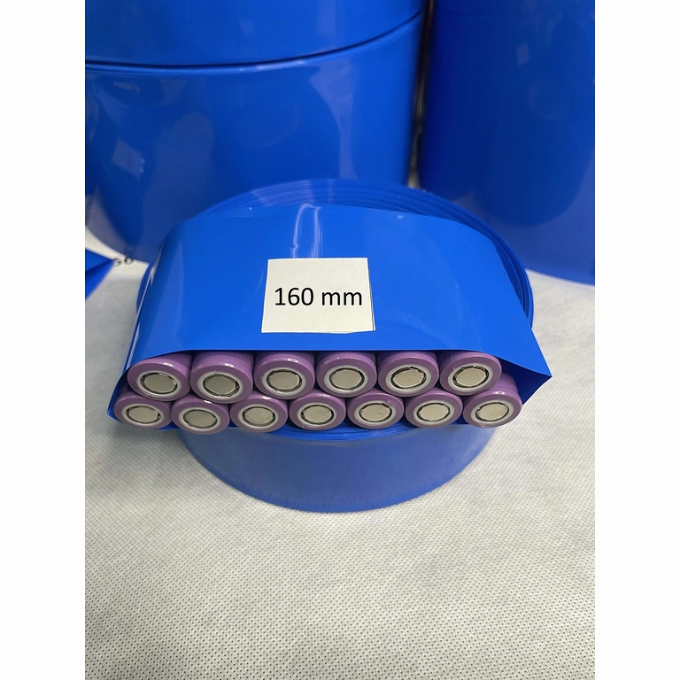 Mėlynas termodžiovinimo vamzdelis 160 mm 18650 akumuliatorių paketams