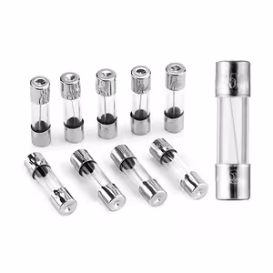 10A 5x20 mm stiklinio saugiklio vamzdelio detalė