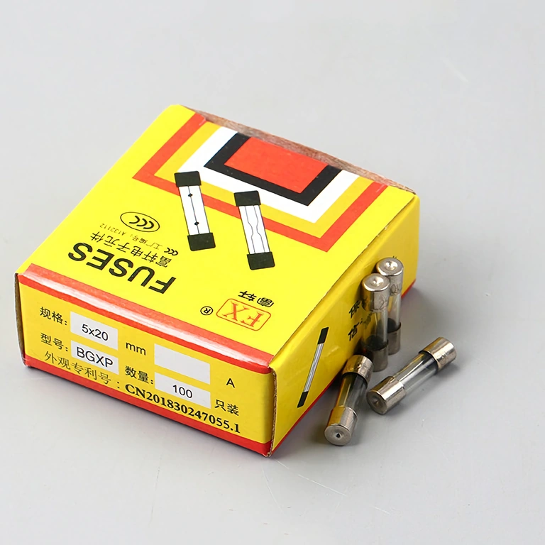 100 vnt. 10A 5x20 mm stikliniai saugikliai – pilnas rinkinys