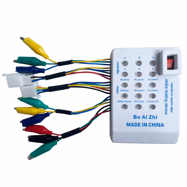Universalus elektrinio dviračio ir paspirtuko testeris – brushless variklis su Hall jutikliais, 24–72V