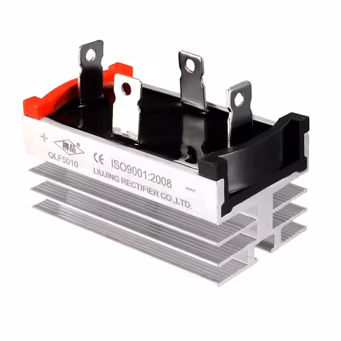 Vienfazis 50A 1200V lygintuvo tiltas su radiatoriu – 4 diodų tiltas AC-DC lyginimui