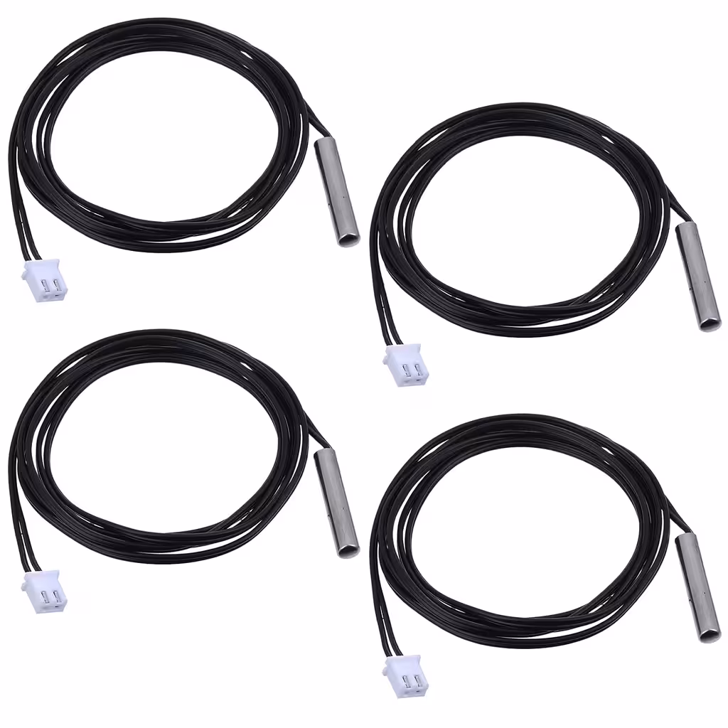 Rinkinys 4 vnt. NTC 10K zondas – NTC jutiklis boileriui, šildymo centrui, oro kondicionieriui ir Arduino