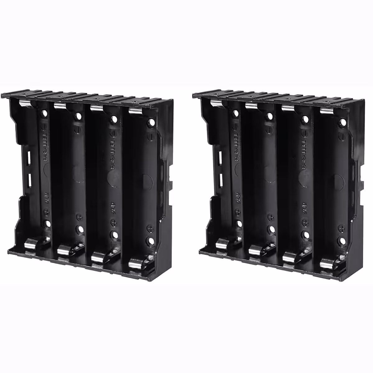 18650 baterijos laikiklis su 4 lizdais naudojamas DIY projekte