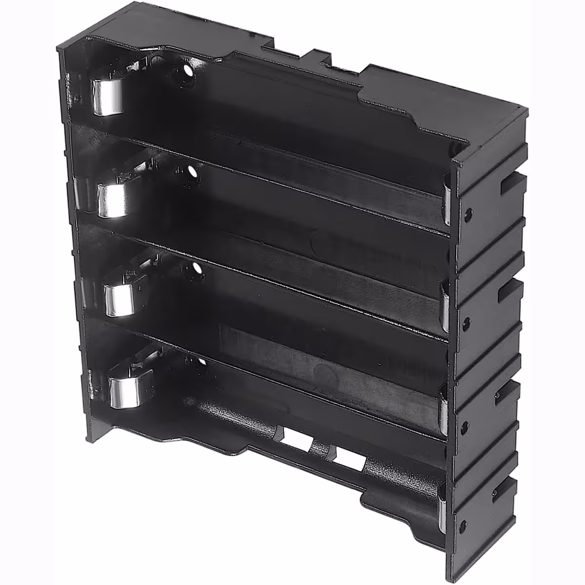 18650 baterijos laikiklis su 4 lizdais elektroninėms grandinėms