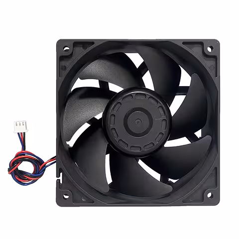 120x120 mm 24V ašinio ventiliatorius priekinis vaizdas